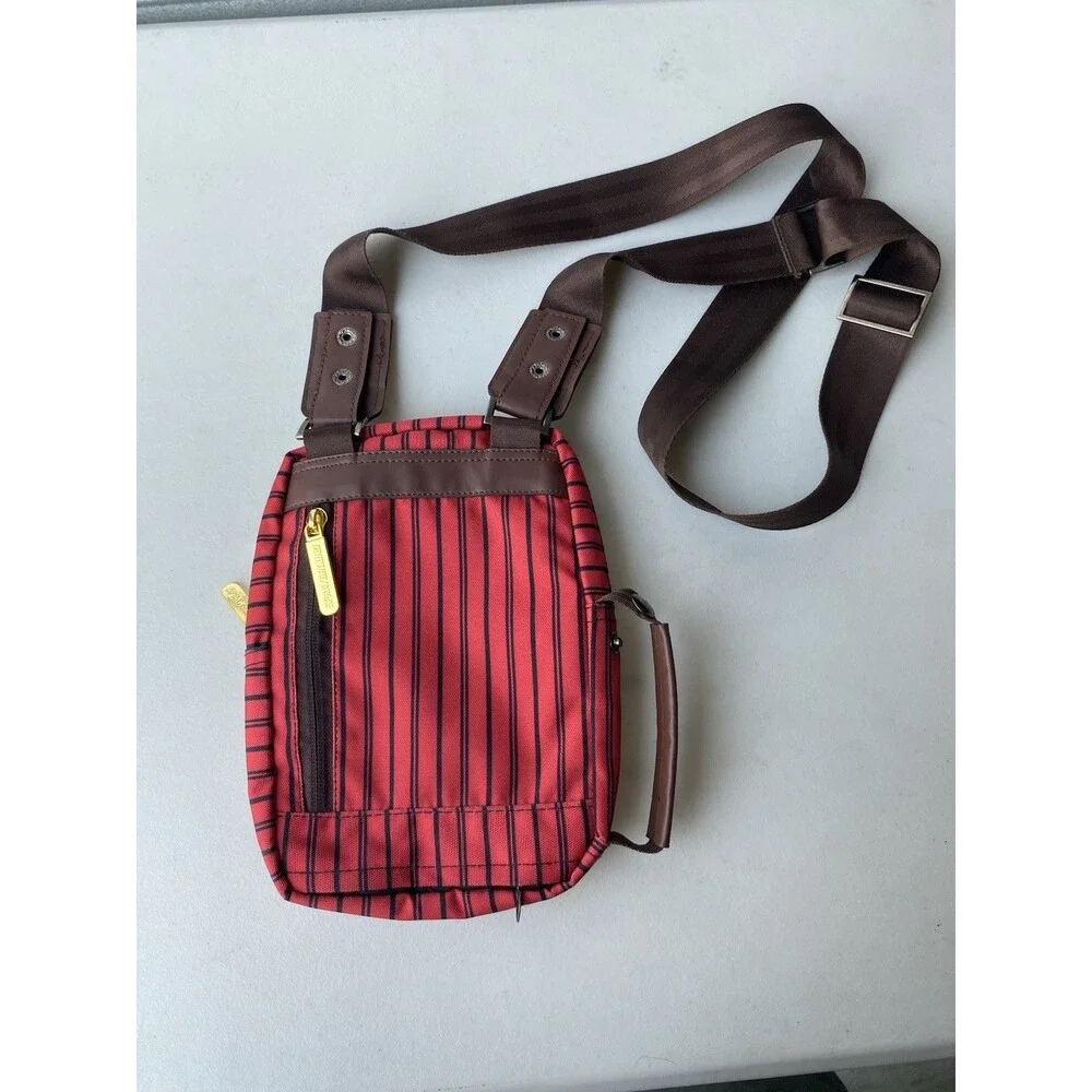 Sprayground Red Pinstripe Shark Teeth Crossbody Bag Shoulder Strap 910B1806NSZ